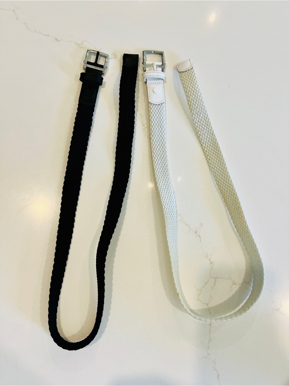 Nike Woven Golf Belt - Women Small Set of 2 Black & White